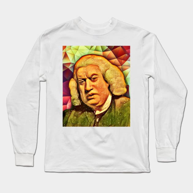 Samuel Johnson Snow Portrait | Samuel Johnson Artwork 15 Long Sleeve T-Shirt by JustLit